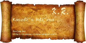 Kaszás Rózsa névjegykártya