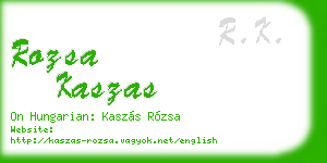 rozsa kaszas business card